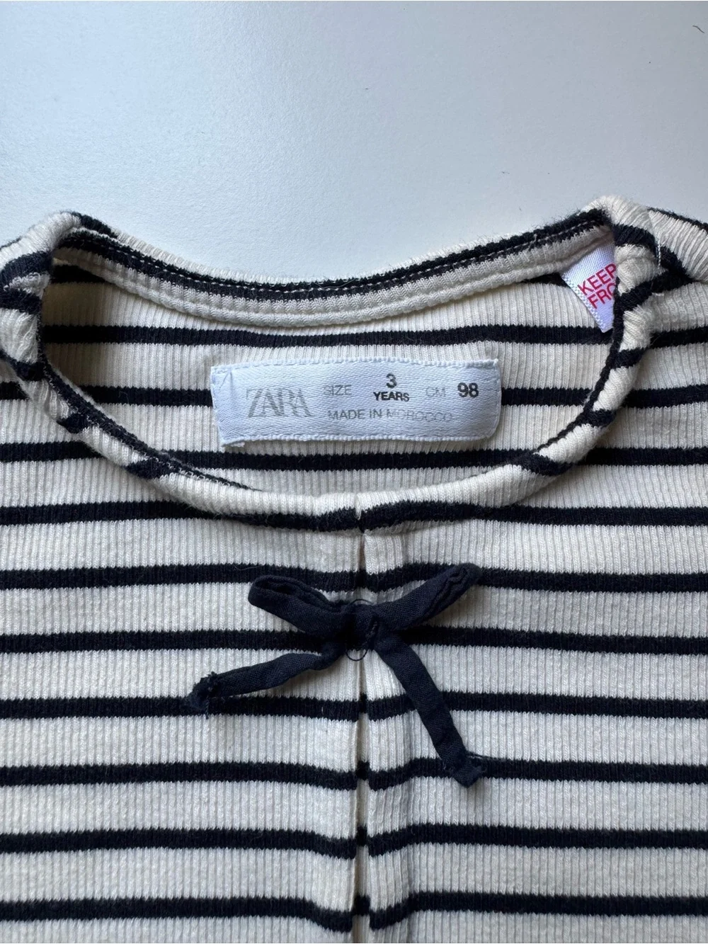 ZARA Kids Striped Short Sleeve Top